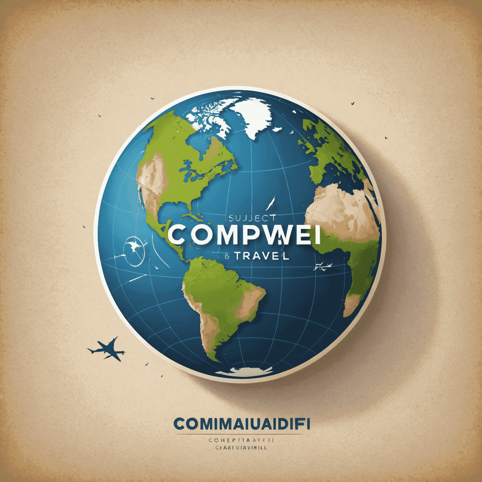 Compaundfi Travel logo - A stylized globe with the company name