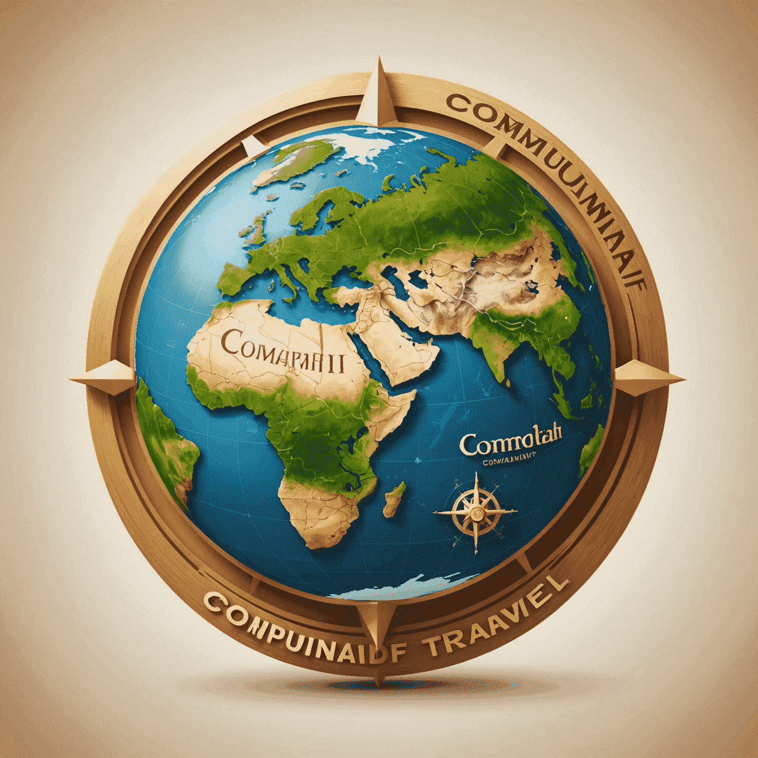 Compaundfi Travel logo - A stylized globe with the company name