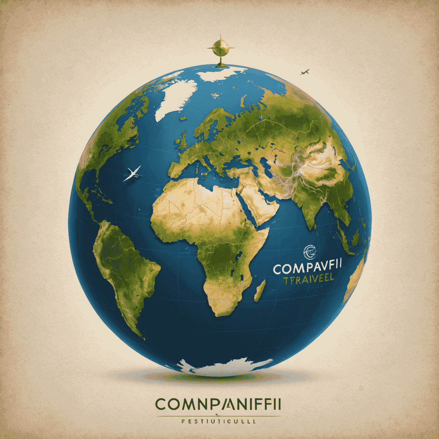 Compaundfi Travel logo - A stylized globe with the company name