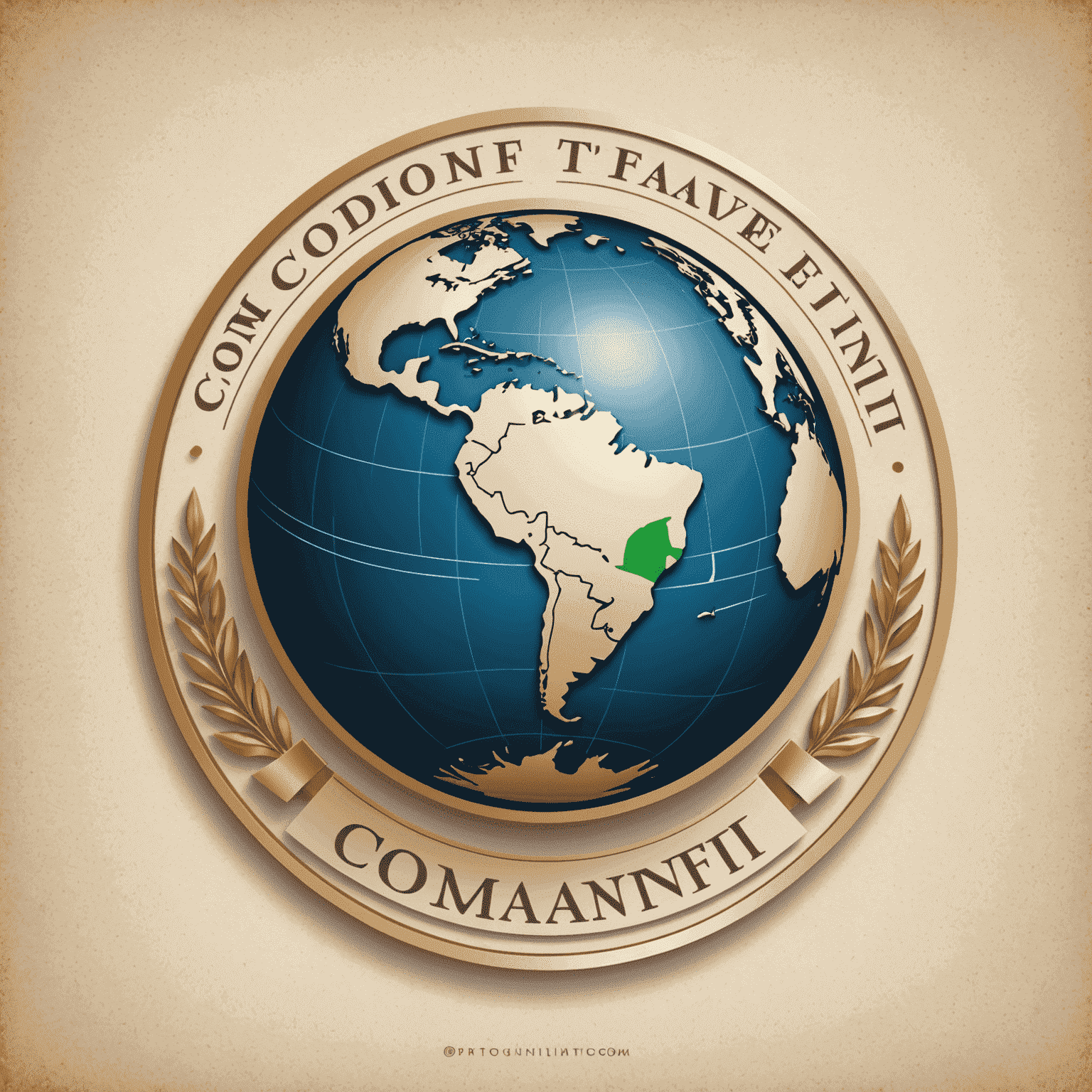 Compaundfi Travel logo - A stylized globe with the company name